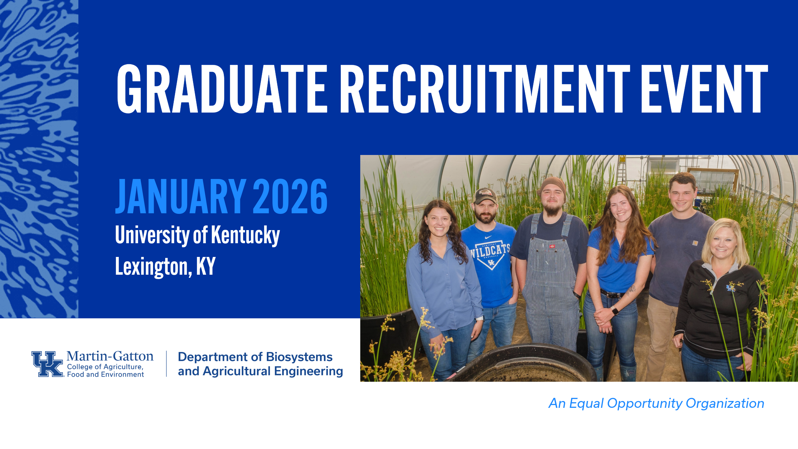 graduate student recruitment event graphic