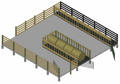 Cattle Winter Feeding Structure